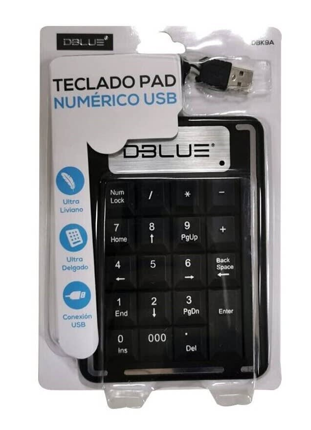 TECLADO NUMÉRICO USB RETRÁCTIL DBLUE DBK9A2