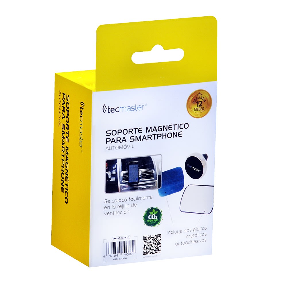 SOPORTE DE CELULAR TECMASTER MAGNÉTICO REJILLA DE AIRE TM-AT-MPH102