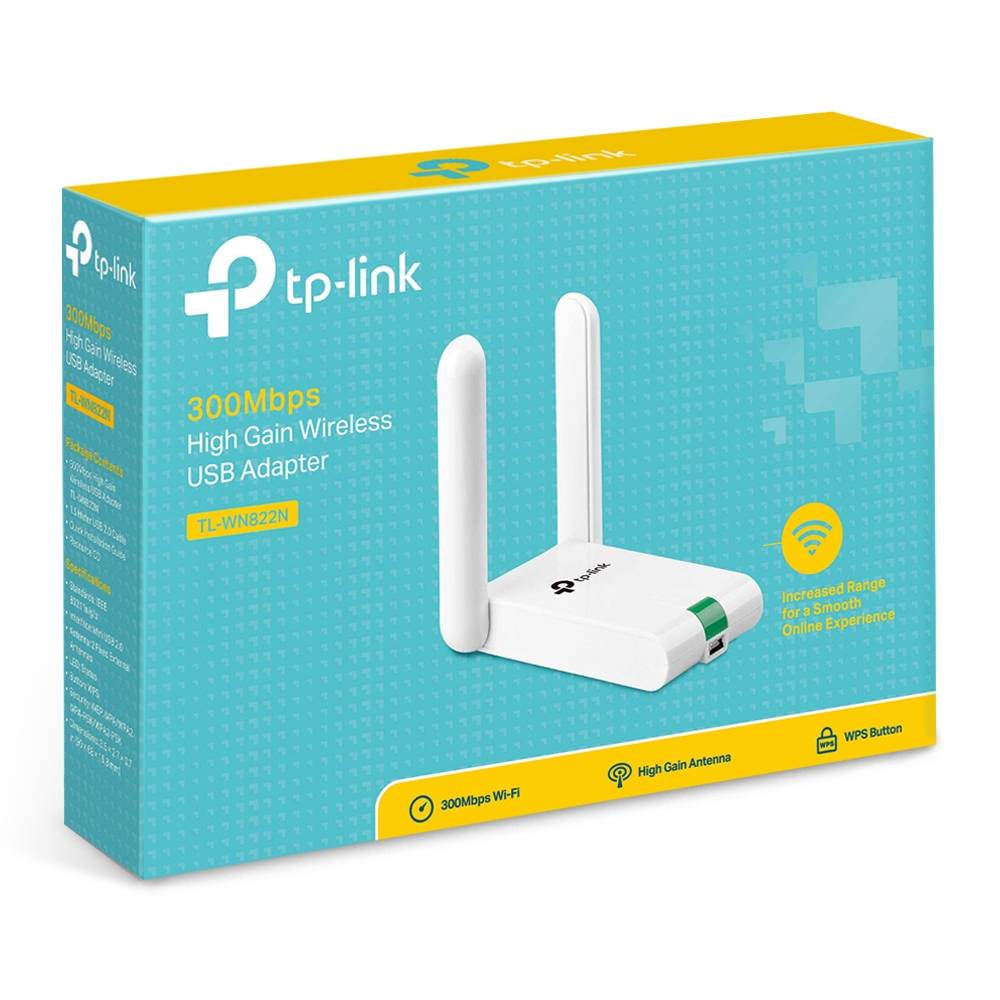 ADAPTADOR DE RED USB INALÁMBRICO TP-LINK 300 Mbps WN822N DOS ATENAS5