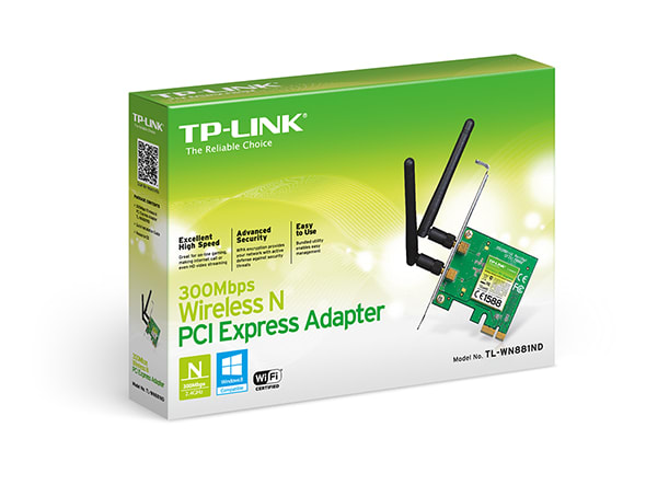 Adaptador Pci Express Wireless N De 300 Mbps Tp-link Tl-wn881nd2