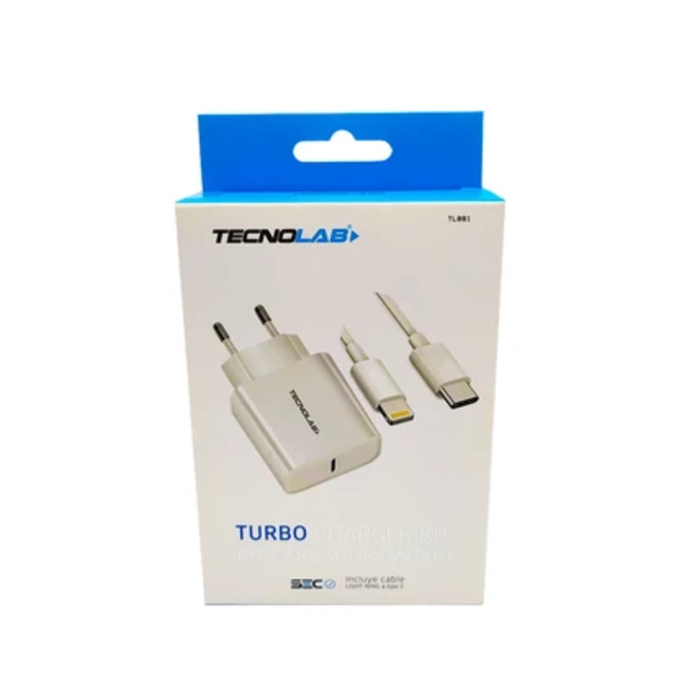 CARGADOR TIPO-C A LIGHTNING TECNOLAB 3.0A TL0812