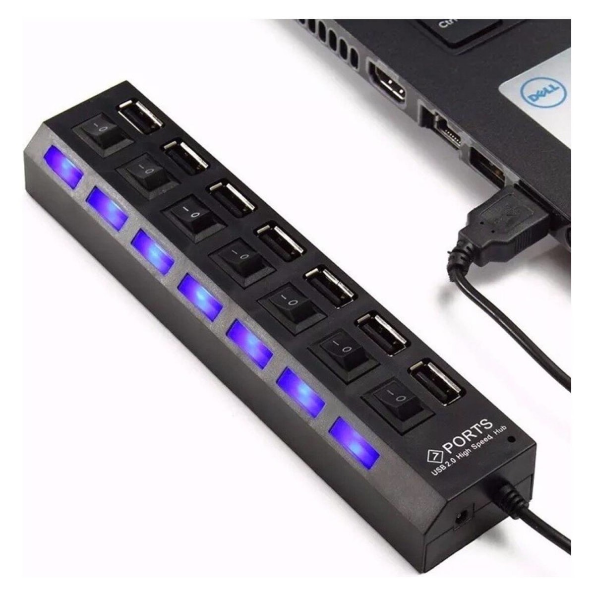 HUB USB TECNOLAB 7 PUERTOS USB 2.0 TL087 0