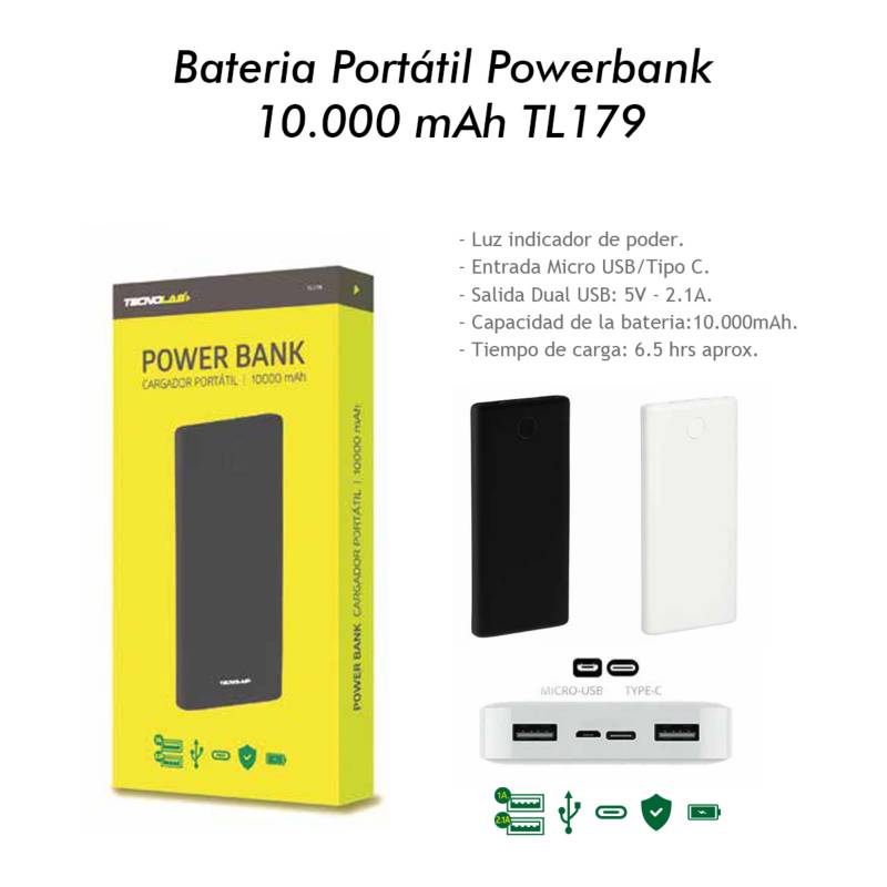 Bateria Portatil Powerbank 10.000 Tecnolab2