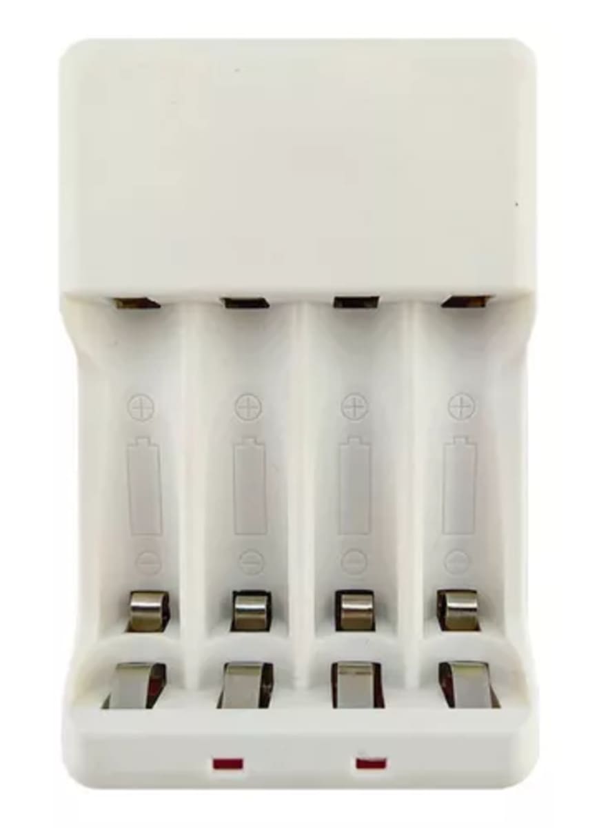 CARGADOR DUAL DE PILAS TECBOLAB PARA 4 PILAS AA Y AAA TL355 0