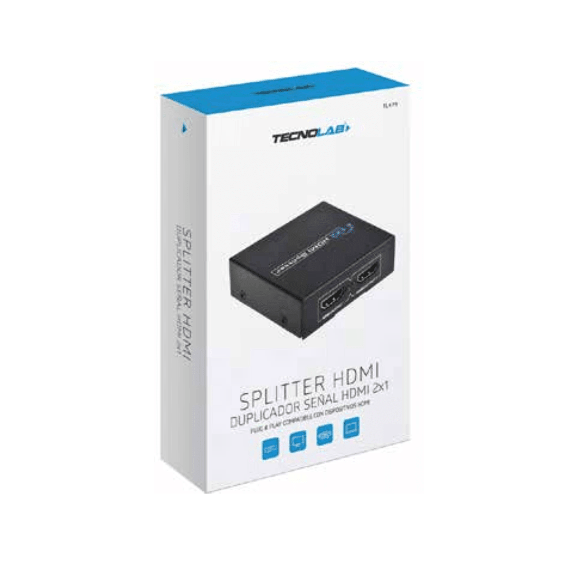 SPLITTER HDMI TECNOLAB FHD 1080P 1X2 ACTIVO TL4793