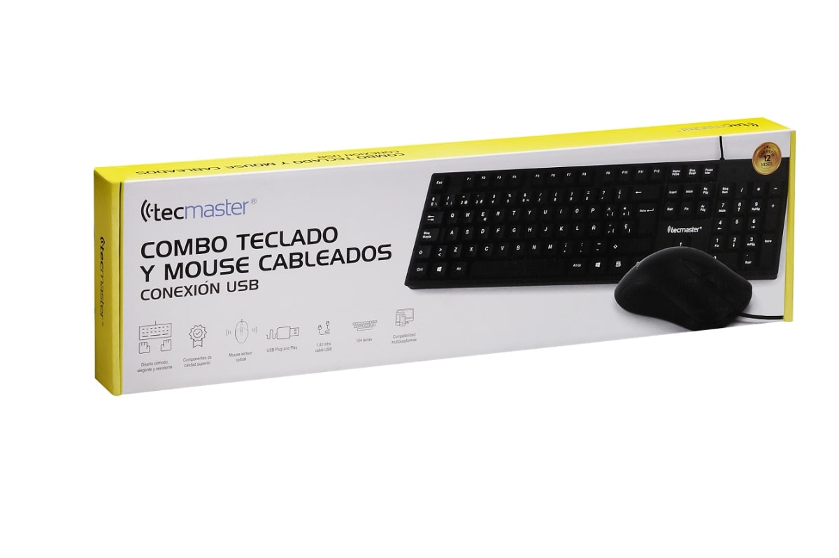 KIT TECLADO Y MOUSE  CABLEADO TECMASTER 1.4 M TM-1005114