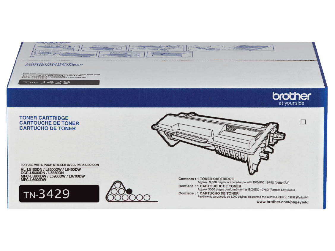 Toner De Impresora Brother Tn3429 Hl-5100Dn/Hl-6400Dw/Dcp-L5650Dn 3000 Páginas Negro 0