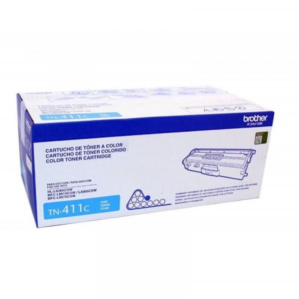 Toner De Impresora Brother Tn411C Para Hl-L8260Cdw / L8360Cdw / L8610Cdw 1800 Páginas Cyan 0