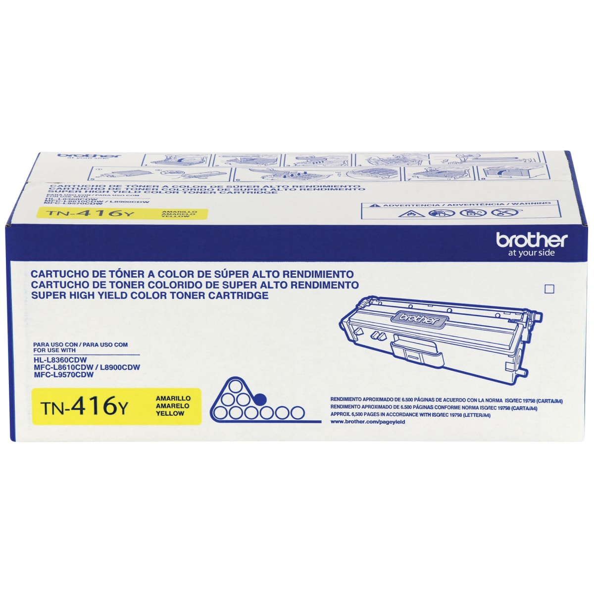 Toner De Impresora Brother Tn-416Y 6500 Páginas Iso Bc4 Amarillo 0