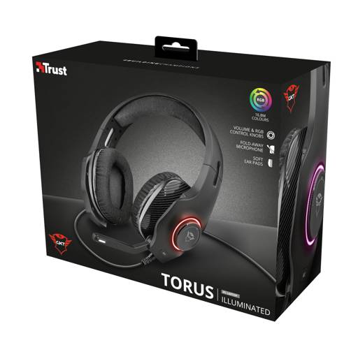 AUDIFONOS GAMER TRUST TORUS RGB USB PLEGABLE GXT 4553