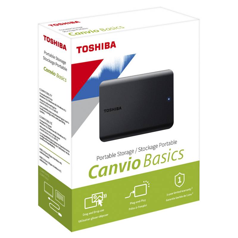 Disco Duro Externo Portátil Toshiba Canvio Basics Usb 3.0 1Tb 2.5
