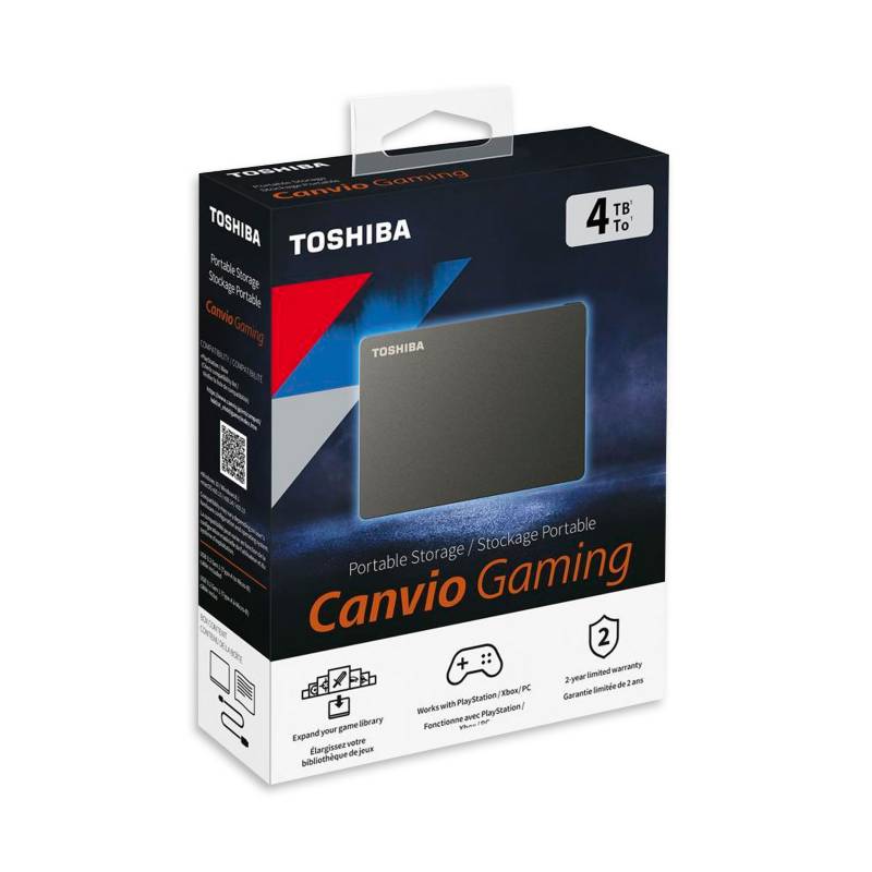 DISCO DURO EXTERNO TOSHIBA CANVIO GAMING 4TB USB 3.0 5GB/s2