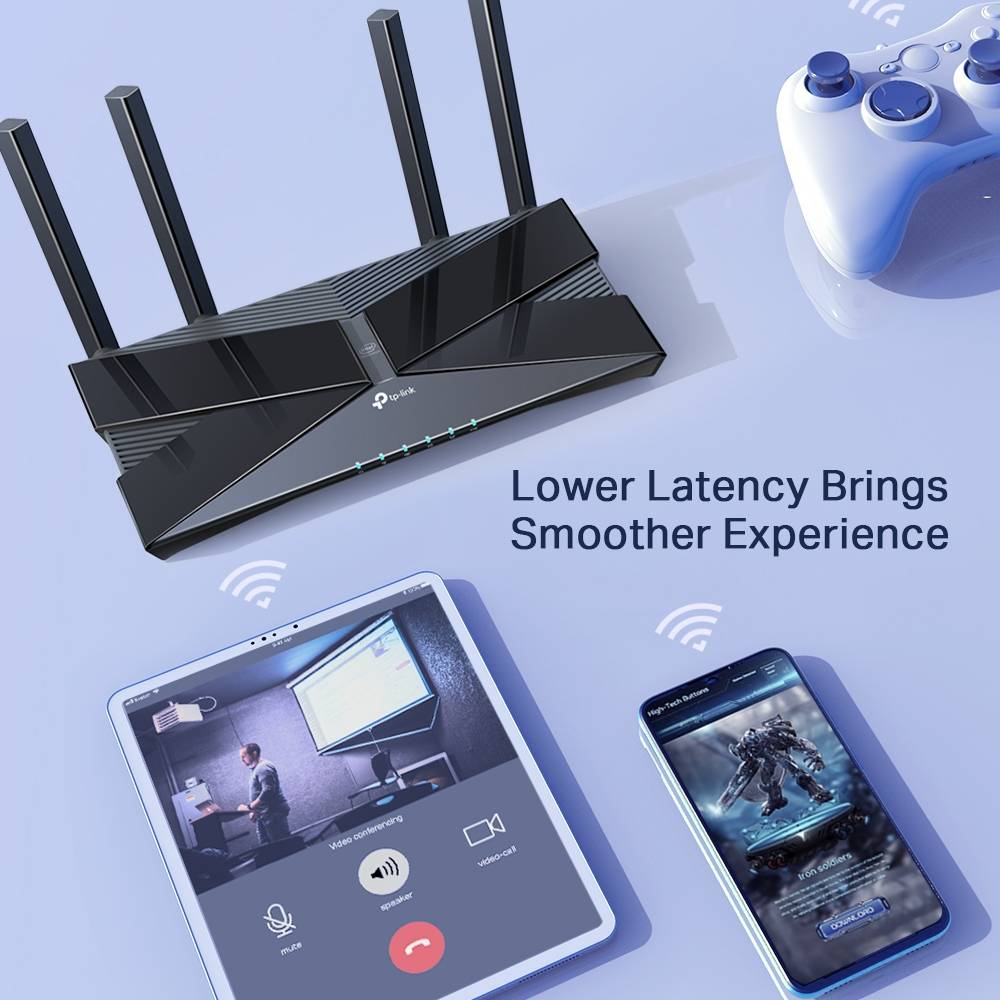 ROUTER TPLINK ARCHER AX50 AX 3000 GIGABIT WIFI 6 DUAL BAND BAJA LATENCIA5