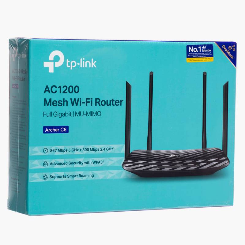 ROUTER INALÁMBRICO TP-LINK ARCHER C6 AC1200 300M GIGABIT MU-MIMO3