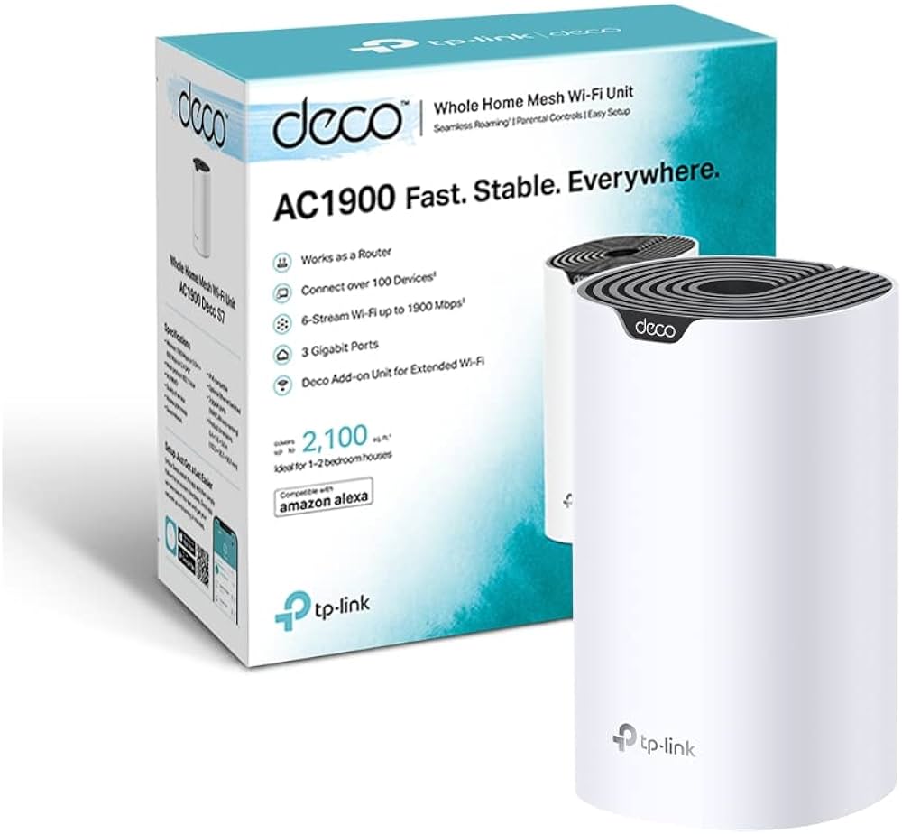 ROUTER SISTEMA INTELIGENTE WIFI MESH TPLINK DECO S7 AC1900 1 UNIDAD DOBLE BANDA2