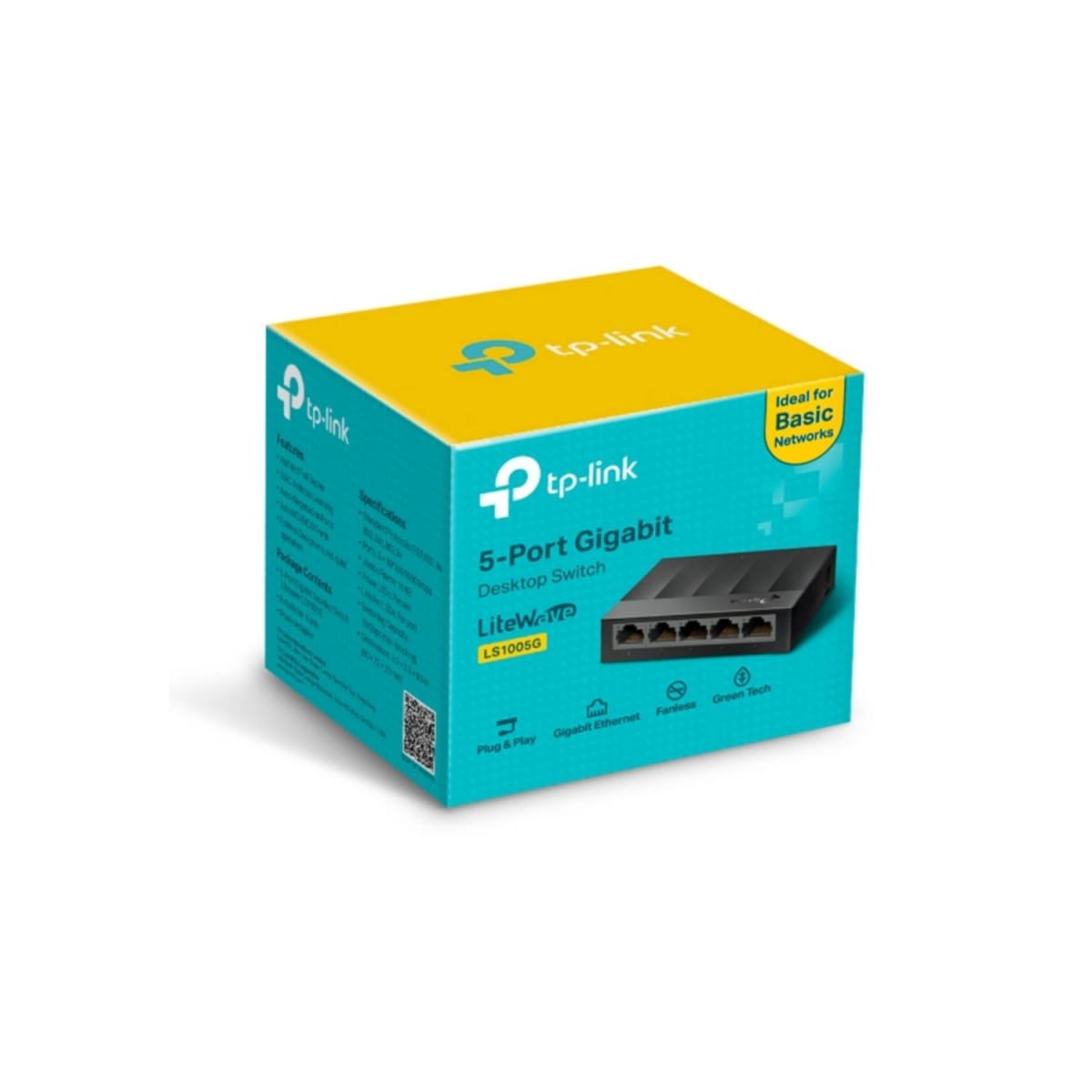 SWITCH DE ESCRITORIO TP-LINK LITE WAVE GIGABIT 5 PUERTOS LS1005G 10/100/1000 Mbps2