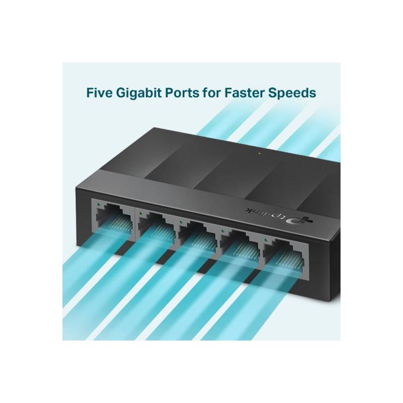 SWITCH DE ESCRITORIO TP-LINK LITE WAVE GIGABIT 5 PUERTOS LS1005G 10/100/1000 Mbps3
