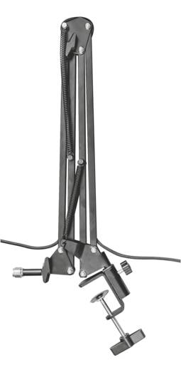 MICRÓFONO PARA STREAMING TRUST EMITA PLUS BRAZO FLEXIBLE FILTRO ANTIPOP SHOCK MOUNT GXT2524