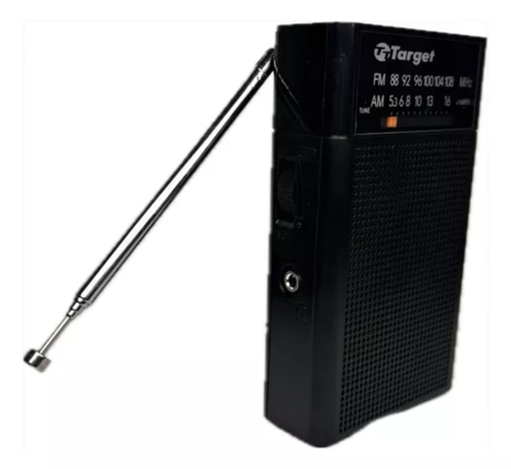 RADIO PORTÁTIL TARGET 2 BANDAS AM/FM DC 3V AAx2 TT-CF112