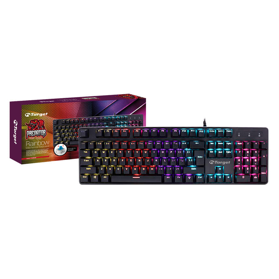 TECLADO MECÁNICO GAMER TARGET RAINBOW RGB TT-KBGA8 0