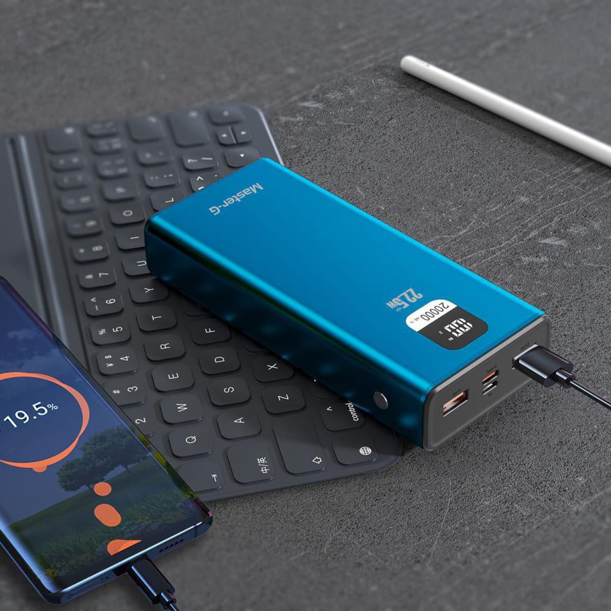 Power Bank Master-G 20.000 Mah Pd 22.5W C/Cable Usb-C Ucp20Lpd3