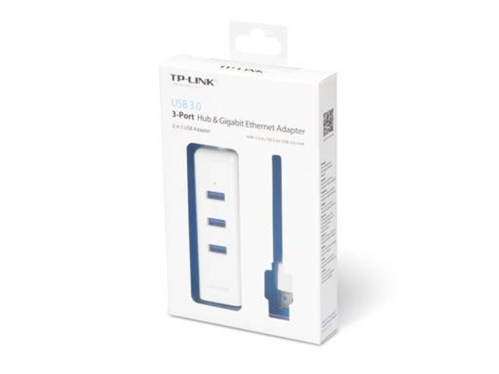 Adaptador USB TP-Link  2 en 1 Hub 3 Puertos USB 3.0 y Rj-45 Ethernet Gigabit3
