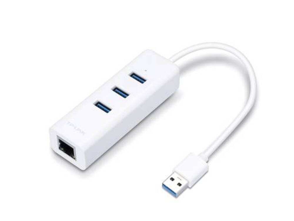 Adaptador USB TP-Link  2 en 1 Hub 3 Puertos USB 3.0 y Rj-45 Ethernet Gigabit 0