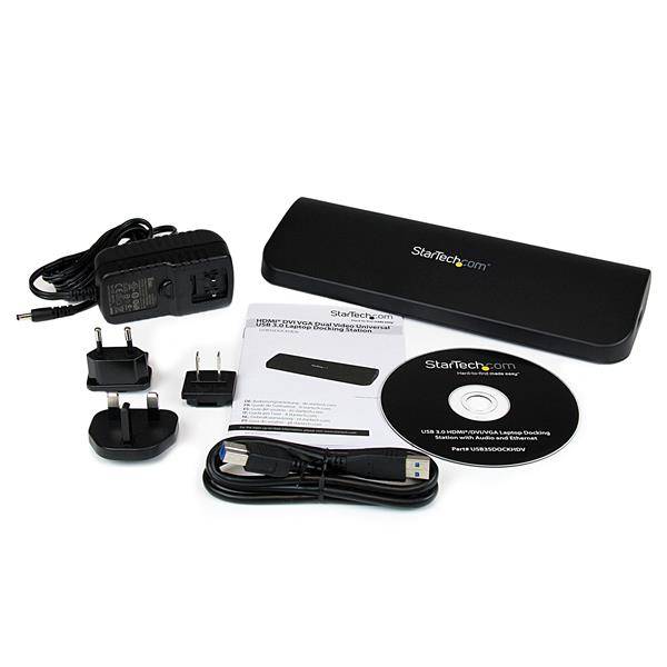 DOCKING STATION STARTECH.COM USB 3.0 2 MONITORES HDMI / DVI / VGA RJ456