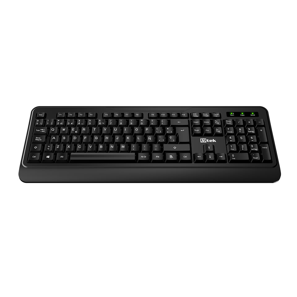 Teclado Inalámbrico Utek 2.4Ghz 10 Metros Ut-Kbw7003
