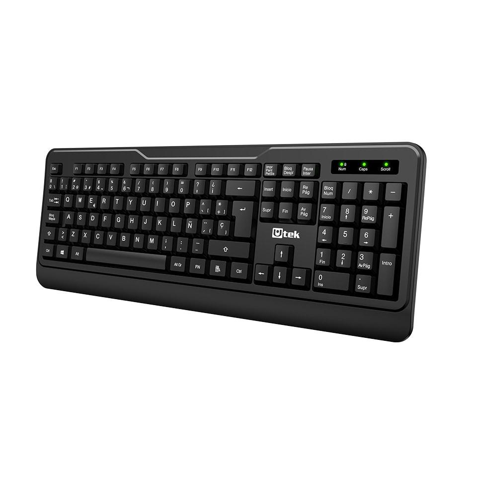 Teclado Inalámbrico Utek 2.4Ghz 10 Metros Ut-Kbw7002
