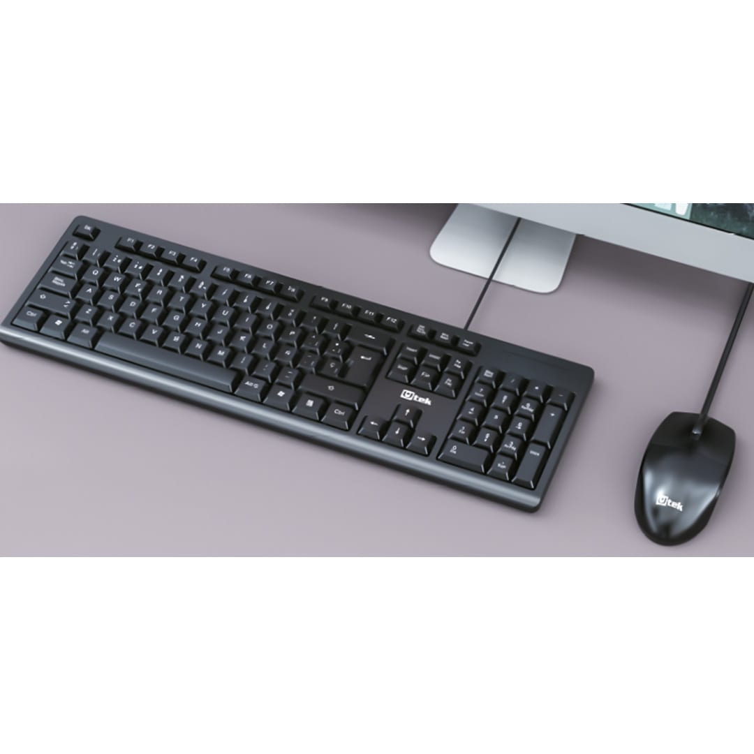 Kit De Teclado Y Mouse Utek Con Cable 1200Dpi 1.4 Metros Ut-Ktd2504