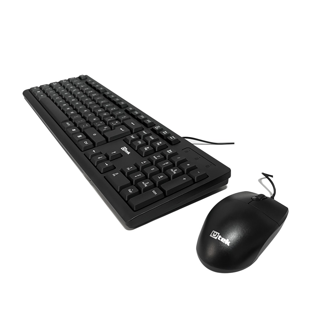 Kit De Teclado Y Mouse Utek Con Cable 1200Dpi 1.4 Metros Ut-Ktd2502
