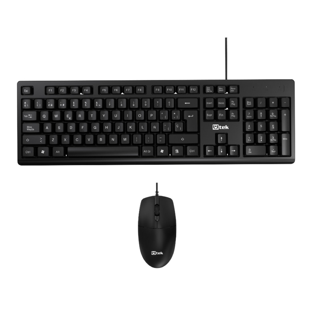 Kit De Teclado Y Mouse Utek Con Cable 1200Dpi 1.4 Metros Ut-Ktd250 0