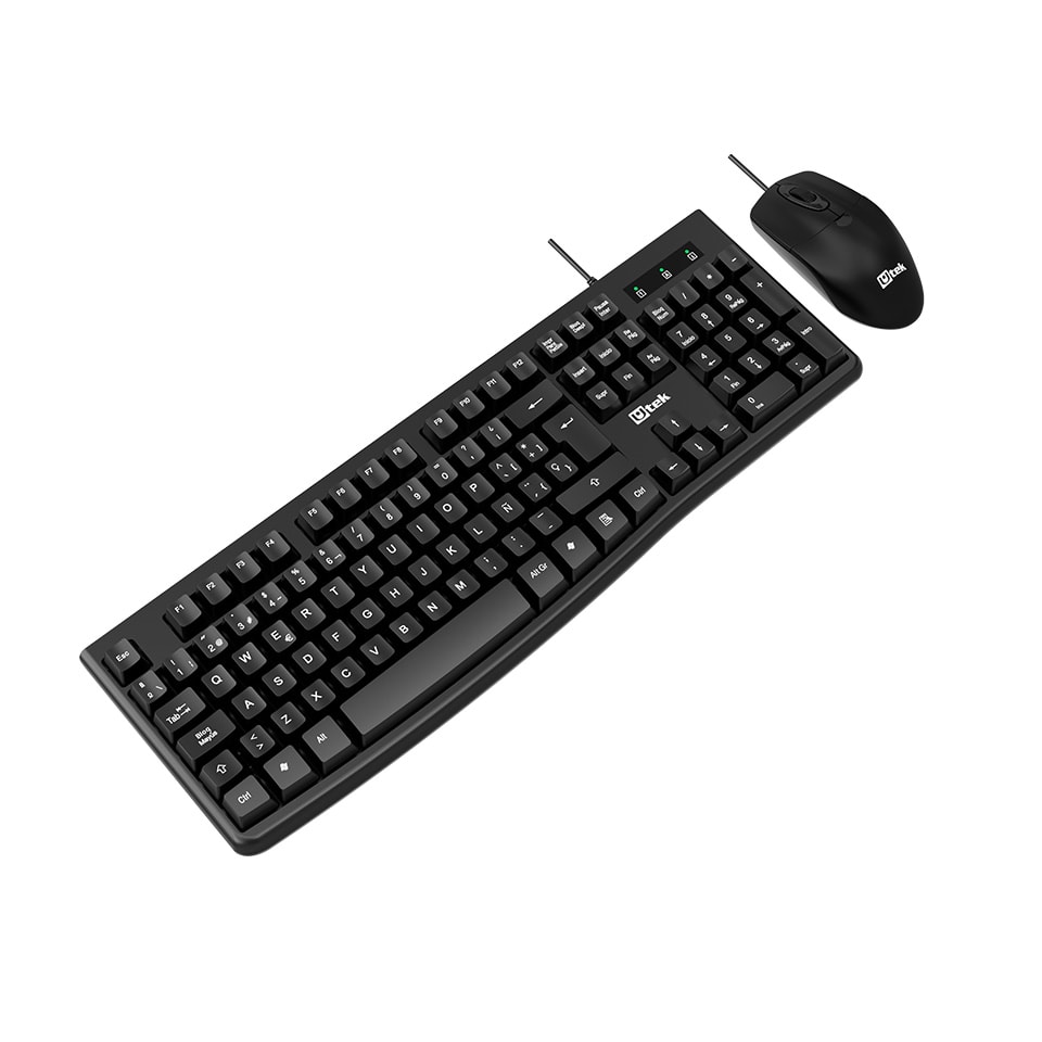 Kit Teclado Y Mouse Alámbrico Utek 1000Dpi 1.45 Metros Cable Ut-Ktd3203