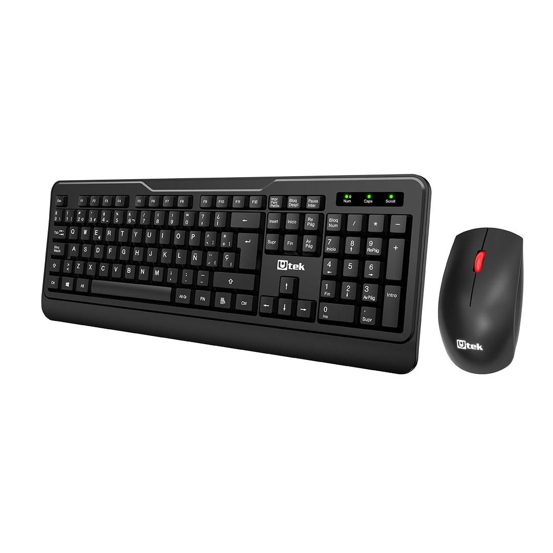 Kit Teclado Y Mouse Inalámbrico Utek 1000Dpi 1 Pila Aaa Ut-Ktd510W5
