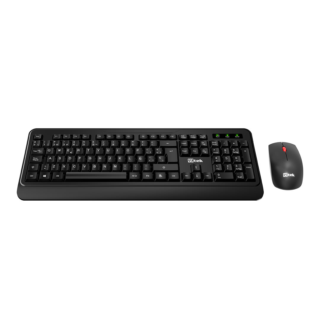 Kit Teclado Y Mouse Inalámbrico Utek 1000Dpi 1 Pila Aaa Ut-Ktd510W4