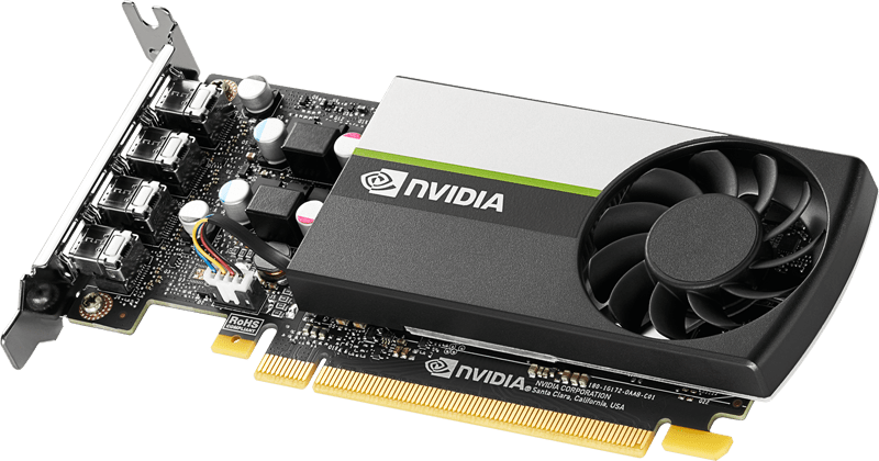 TARJETA DE VIDEO PNY NVIDIA QUADRO T1000 4GB GDDR6 128-BIT 4X mDP PCIe 3.0 x16 LOW PROFILE 0