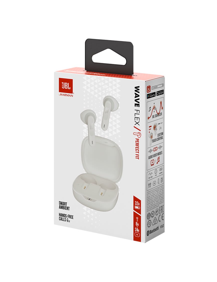 AUDÍFONOS JBL INALÁMBRICOS WAVE FLEX BLUETOOTH 5.2 JBLWFLEXWHT2