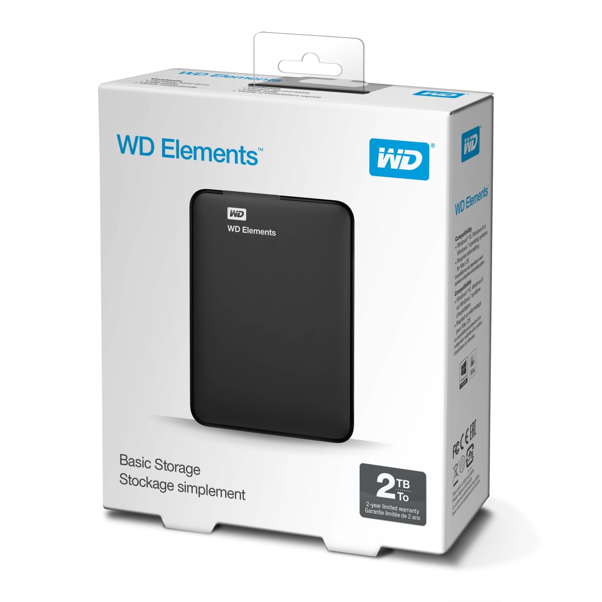 DISCO DURO PORTÁTIL WD ELEMENTS 2TB USB 3.0 + FUNDA DE TRANSPORTE3