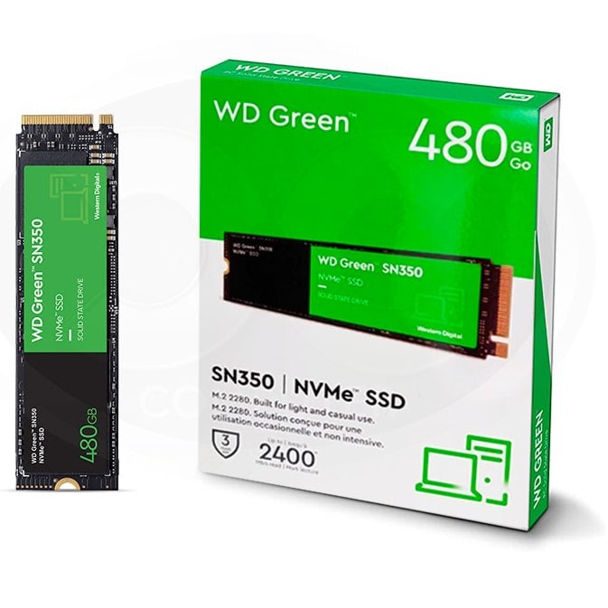 DISCO SSD WESTERN DIGITAL GREEN 480GB M.2 2280 SATA III 6GB/S 3D LEC 545 MB/S3