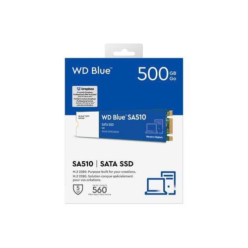 SSD WESTERN DIGITAL BLUE SA510 500GB M.2 2280 SATA III 6GB/S 3D2