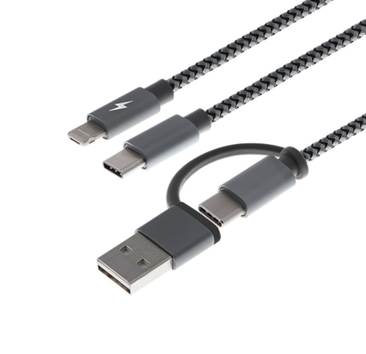 CABLE 5 EN 1 XTECH MICRO USB/LIGHTNING/TIPO-C XTC560 0