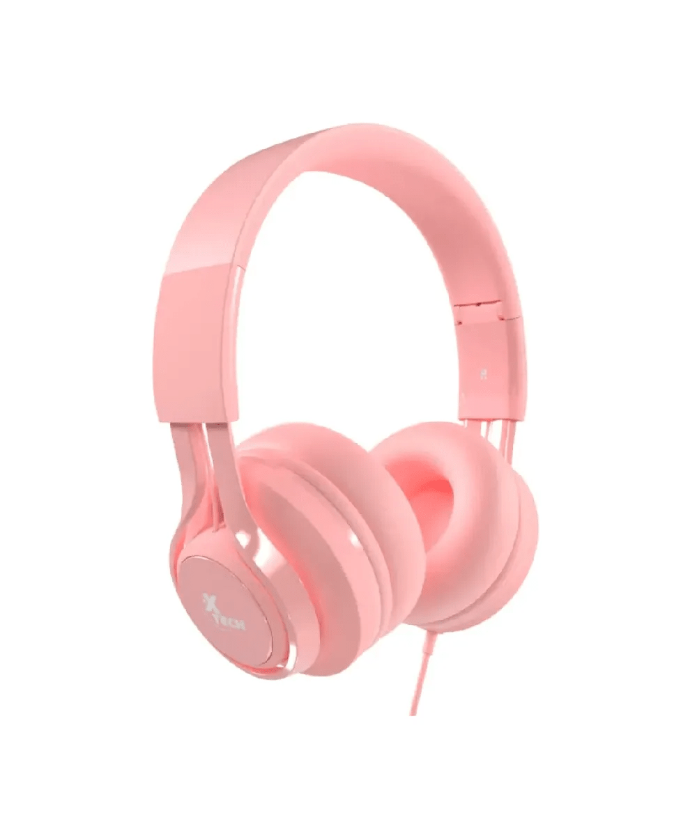 XTECH CUTIE KIDS WRD HEADPHONE W MIC VOL lIMIT PINK XTH-3553