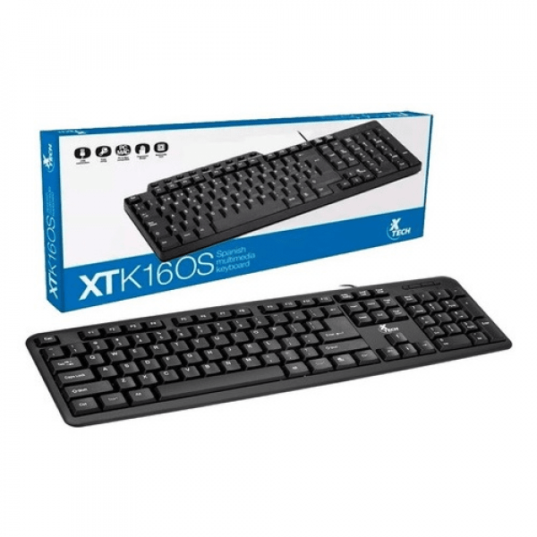 TECLADO USB MULTIMEDIA XTECH ESPAÑOL XTK-160S2