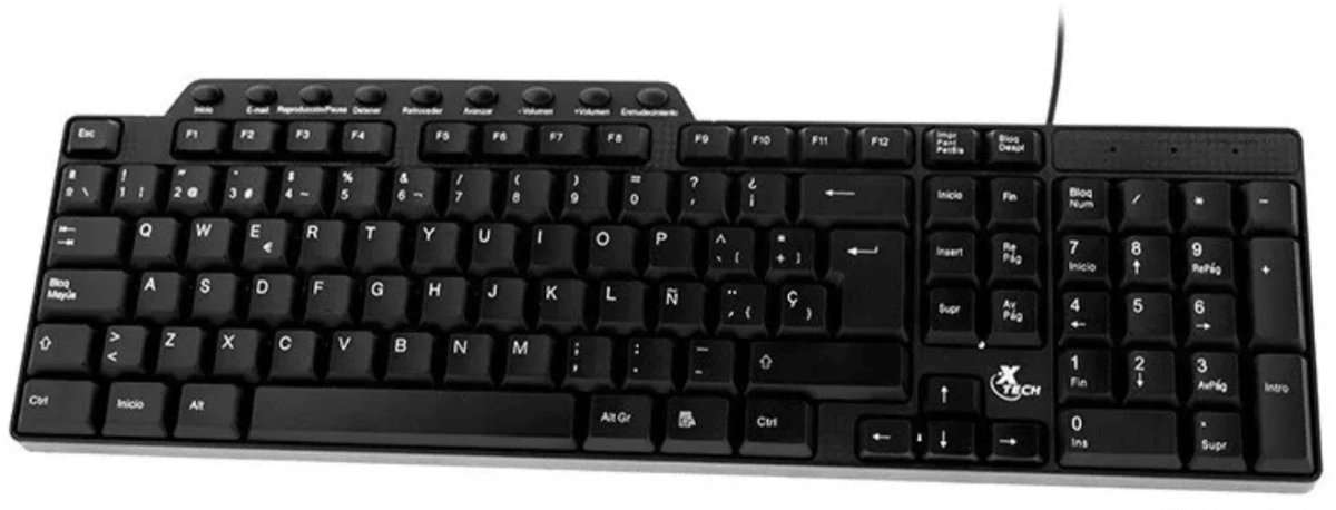 TECLADO USB MULTIMEDIA XTECH ESPAÑOL XTK-160S 0