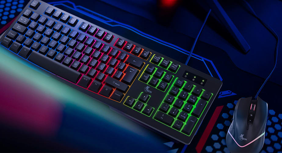 KIT TECLADO + MOUSE GAMER XTECH ANTEC RETROILUMINADO USB XTK-531S2