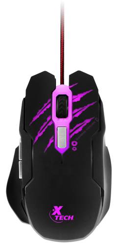 MOUSE GAMER ÓPTICO XTECH 6 BOTONES 3200 DPI ALÁMBRICO ILUMINADO CABLE 1.5 METROS 0