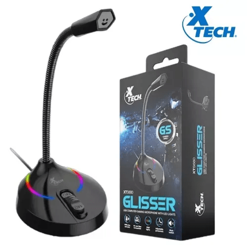 MICRÓFONO PARA VIDEOJUEGOS DE COMPUTADORA USB OMNI-DIRECCIONAL  CON LUCES LED GAMING XTS 6805