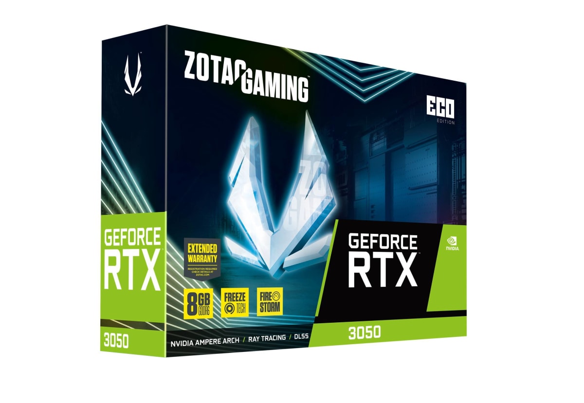 Tarjeta De Video Zotac Gaming Geforce Rtx 3050 Eco 8Gb Gddr6 128-Bit Cuda 25605