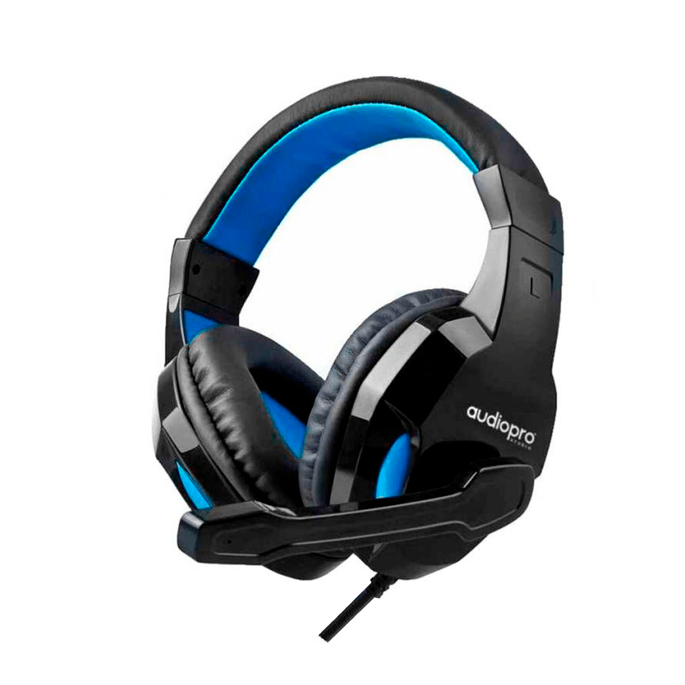 AUDIFONOS GAMER AUDIO PRO JACK 3.5MM 1.8M CABLE AP02016 AZUL